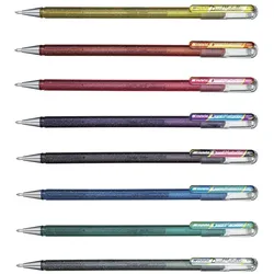 Pentel Dual Metallic Gelschreiber 0.5 mm, Schreibfarbe: Silber