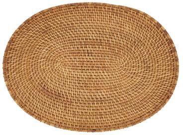 Saro Lifestyle Rattan Placemats With Woven Design (Set of 4)