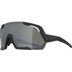 Alpina, Unisex, Sportbrille, Rocket Q-Lite (Black Matt, Silber Mirror, Grau), Schwarz