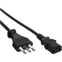 40er B-Pack INLINE Netzkabel, Netzstecker Italien / Kaltgeräte ST C13, 1,8m