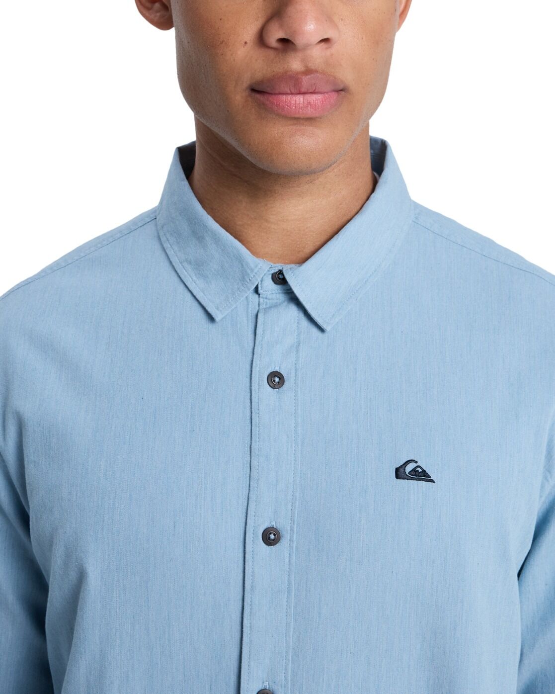 Langarmhemd QUIKSILVER "Mw Premium Stretch", Herren, Gr. S, ashley blau, Obermaterial: 98% Baumwolle, 2% Elasthan., Hemden Langarmhemd