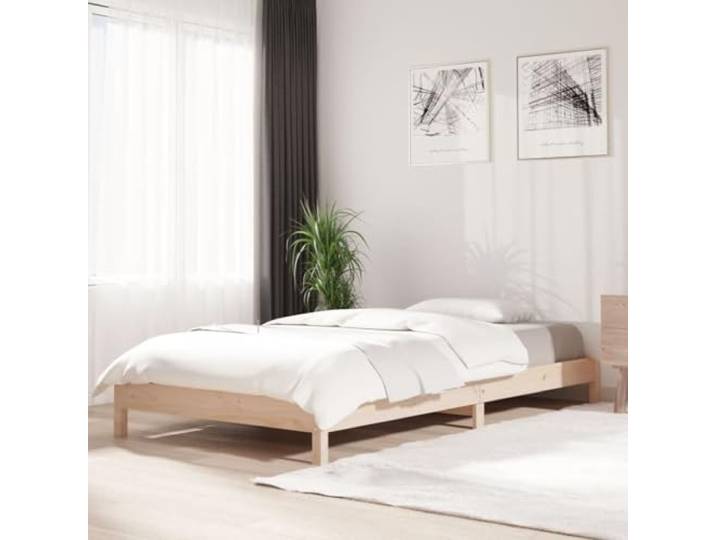 QZZCED Stapelbett aus massivem Kiefernholz, 80 x 200 cm, robuste Struktur mit Lattenrost für dauerhaften Halt, minimalistisches und funktionales Design, um Platz zu optimieren, Möbel