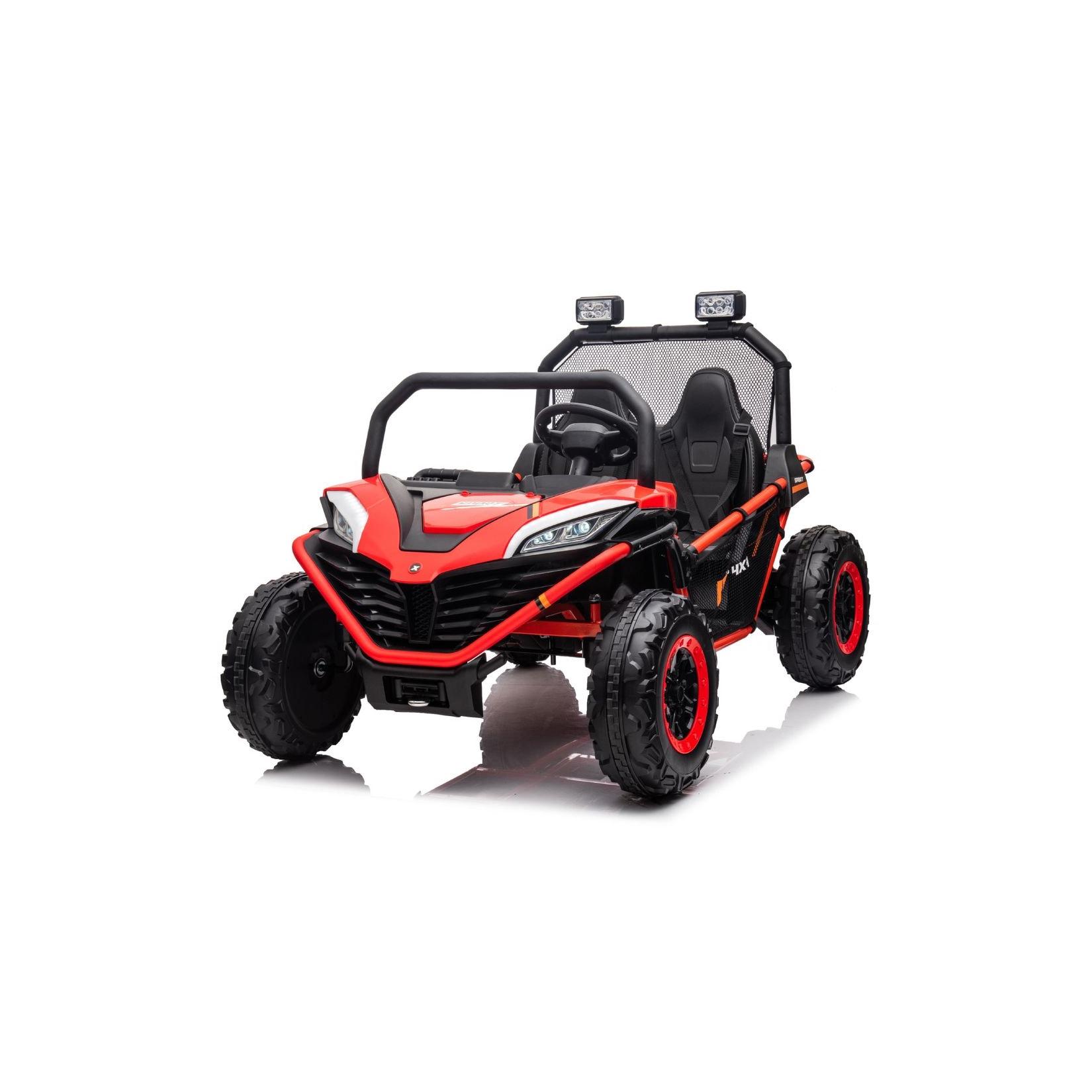 Chipolino Kinder Elektrofahrzeug Explorer Doppelsitzer Offroad LED Hupe MP3 USB rot