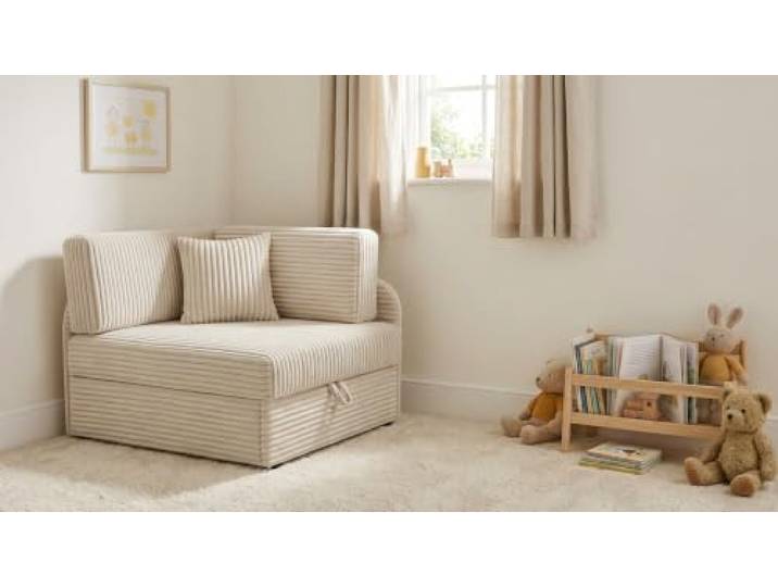 Family Meble Kinder-Schlafsofa Denis Idylla mit Bettkasten, ausziehbar – Variante Beige