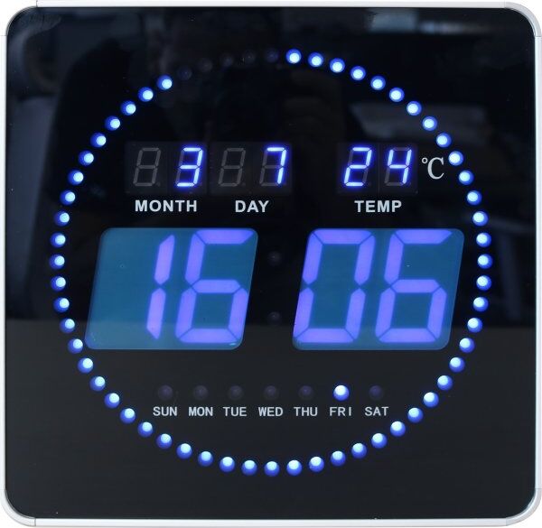 Unilux Flo Digitalt Led Ur   28x28 Cm