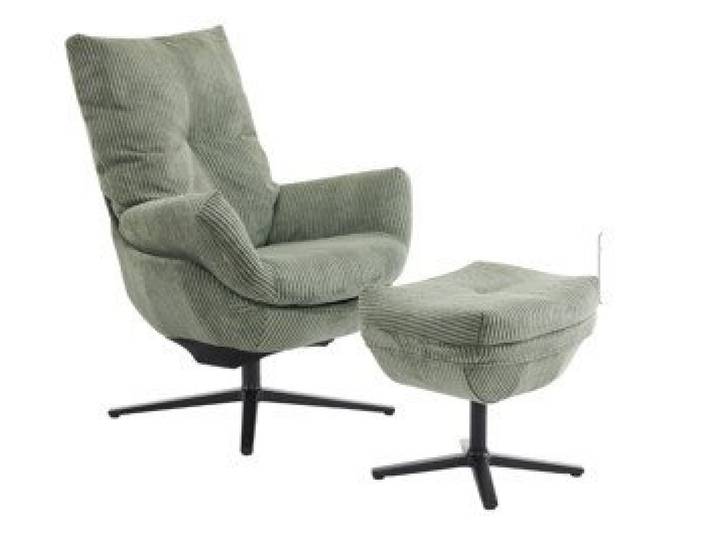 Z2 Relaxsessel inkl. Hocker WILSON, grün, Cord