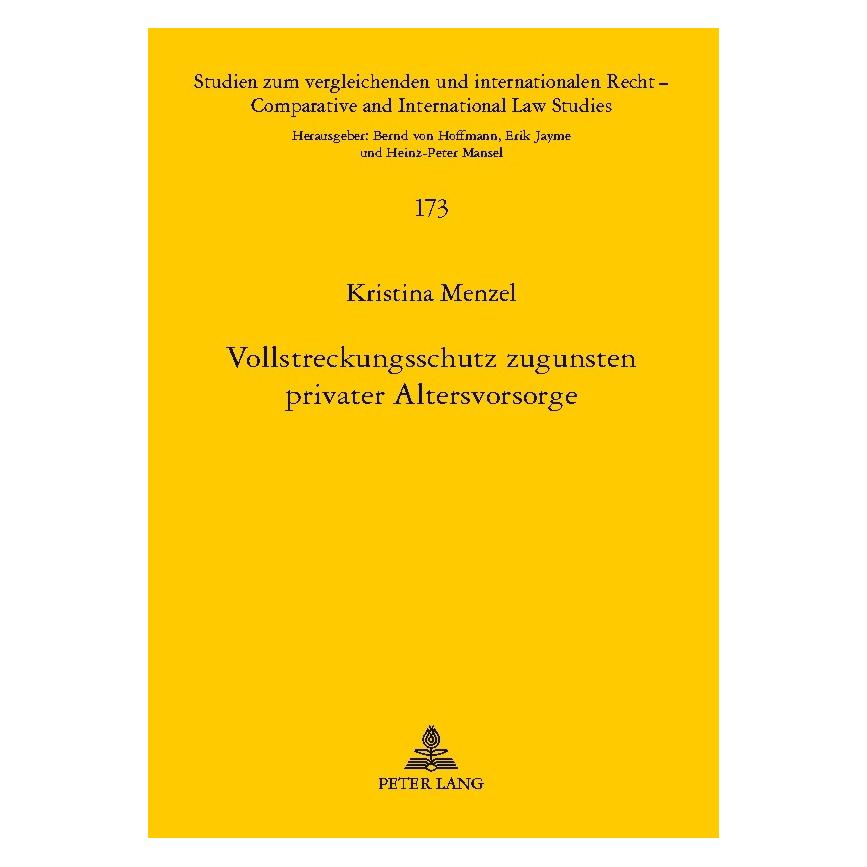 Peter Lang Menzel:Vollstreckungsschutz zugunsten p (Deutsch, Hardcover, Kristina Menzel) (67835807)