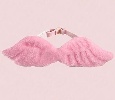 Inspired Finds Holiday Angel Wing Pet Collar With Bow Tie Costume For Dogs & Cats pink