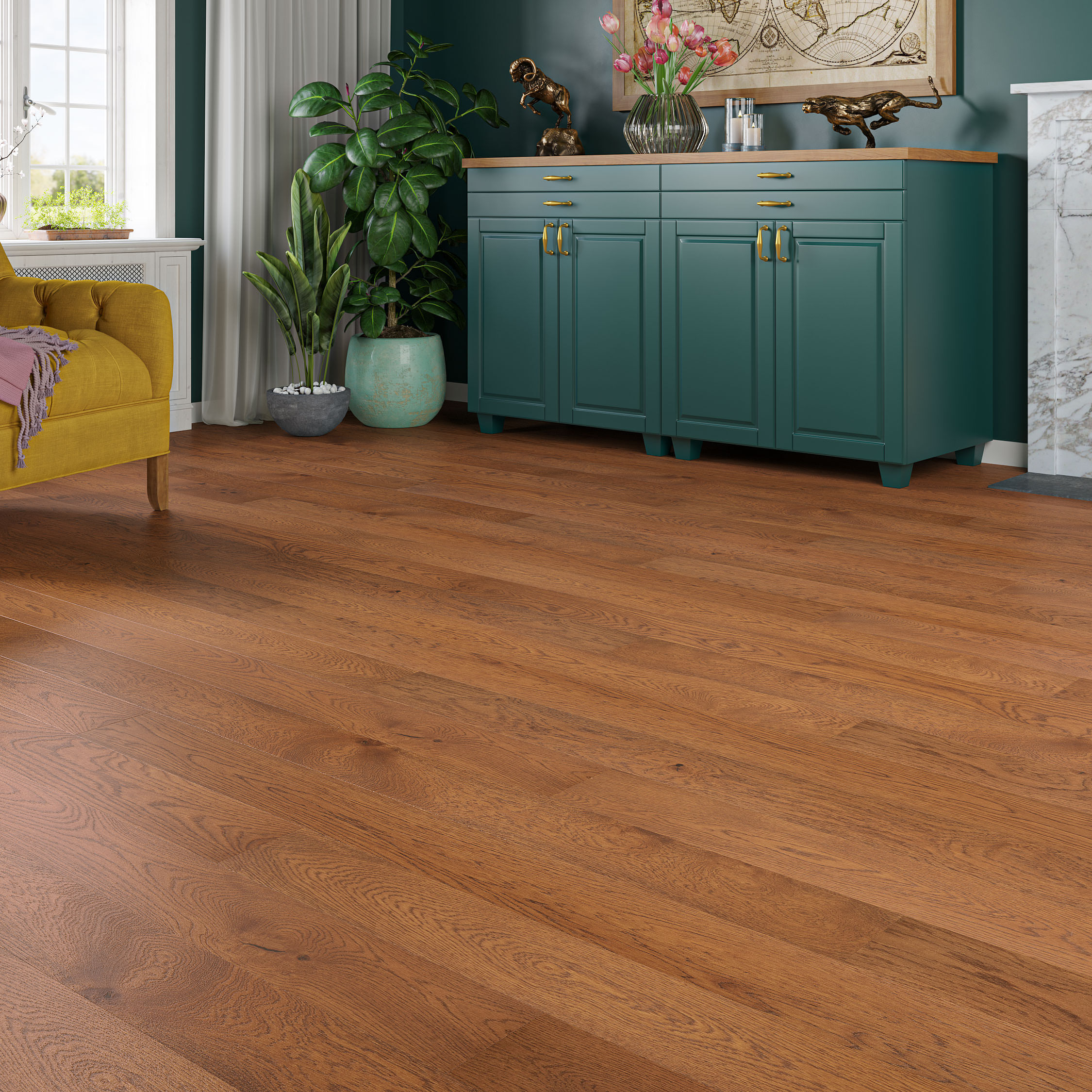 Luxury Flooring Natural Engineered Oak Brushed & Oiled Flooring - 14mm x 1900mm x 150mm
