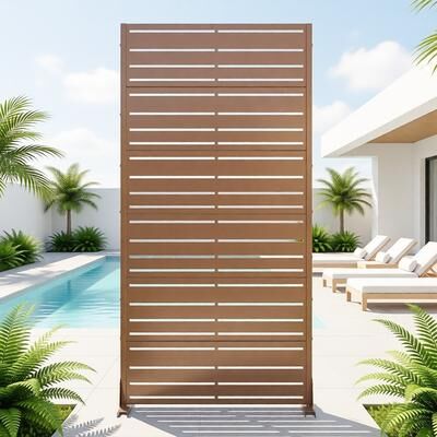 Dovelina Outdoor Privacy Screen Metal Privacy Screen Panel Free Standing