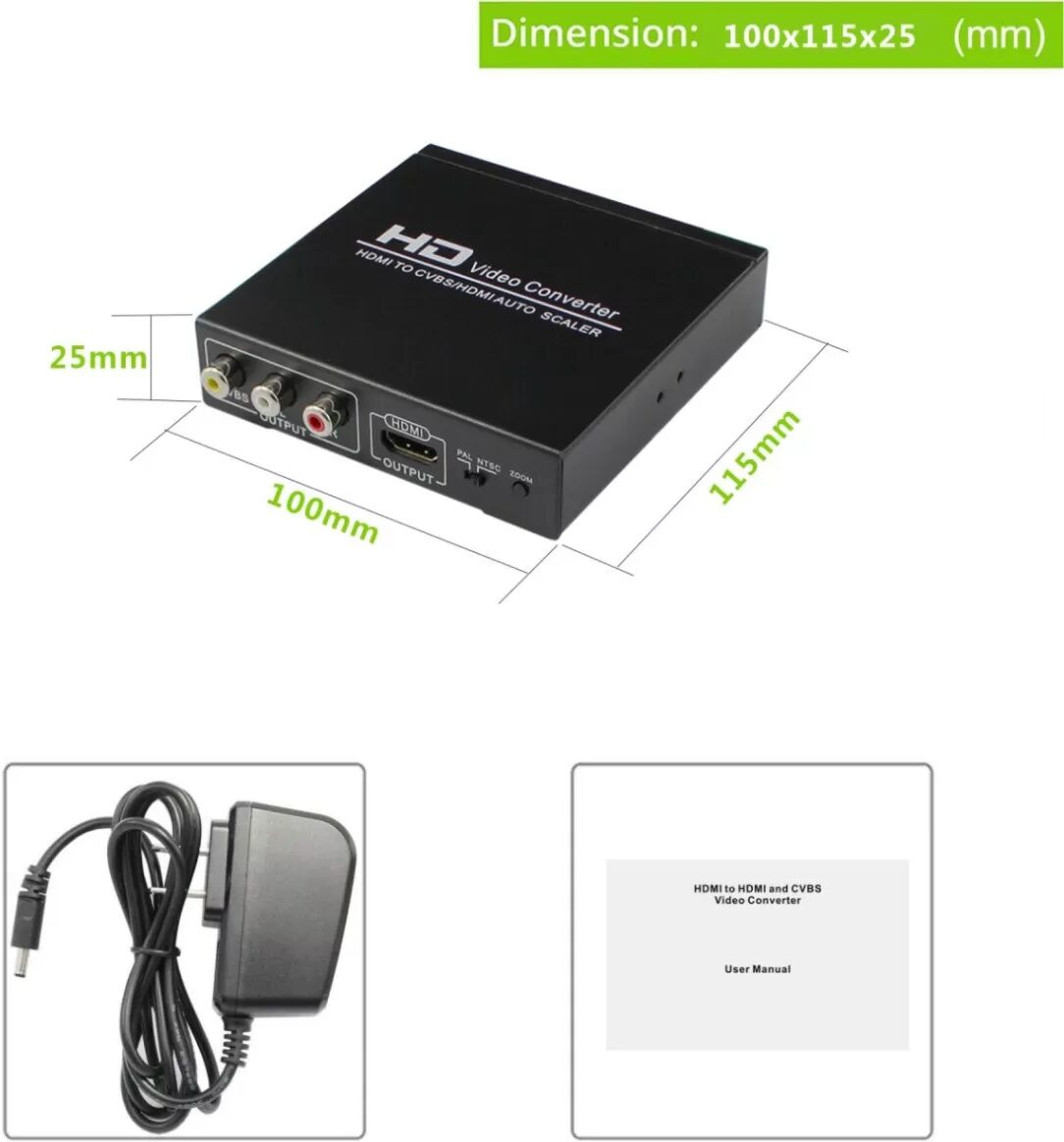 INF AV HDMI zu HDMI CVBS Videowandler - 2 in 1 Switch mit 4K Unterstützung