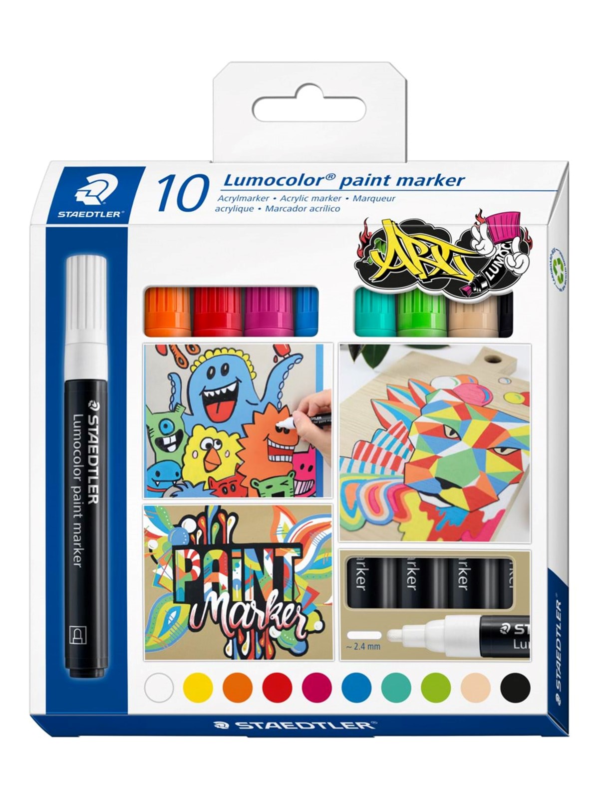 Staedtler Paint marker Lumocolor 2.4mm 10pcs