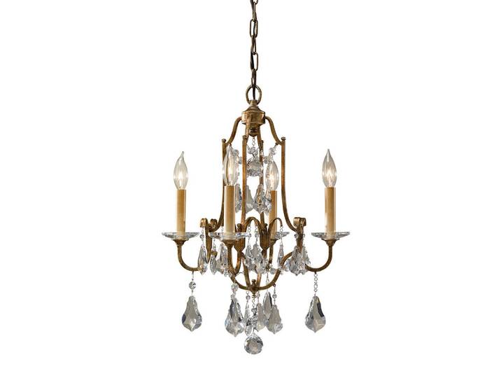 Elstead Lighting Kronleuchter Valentina, Bronzefarben, Metall, Glas, 53.3 cm, RoHS, Lampen & Leuchten, Innenbeleuchtung, Hängeleuchten, Kronleuchter