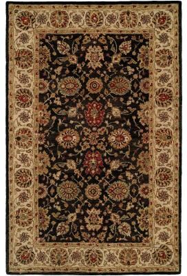 KALATY Empire Black/Ivory Wool Hand-tufted Area Rug