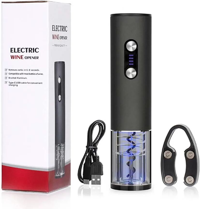 INF Elektrischer Weinöffner: Automatischer, USB-aufladbarer und tragbarer Korkenzieher