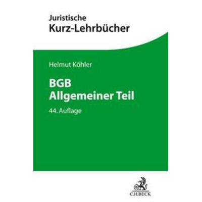 BGB Allgemeiner Teil, Taschenbuch von Helmut Köhler,Heinrich Lange, C.H. Beck