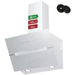 Levivo Dunstabzugshaube 60 cm 720 m3/h weiß weiß