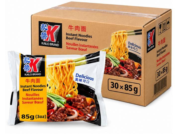 Kailo Nouilles instantanées Saveur bœuf 30 × 85 g