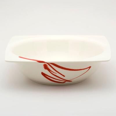 Red Vanilla "Paint It Red Square Salad Bowl 8.5"" 48oz (Set of 2)"