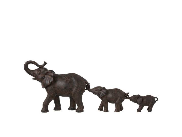 Ambia Home Dekoelefant, Braun, Kunststoff, Elefant, 13x30x79 cm, zum Stellen, Dekoration, Dekofiguren & Skulpturen, Dekotiere