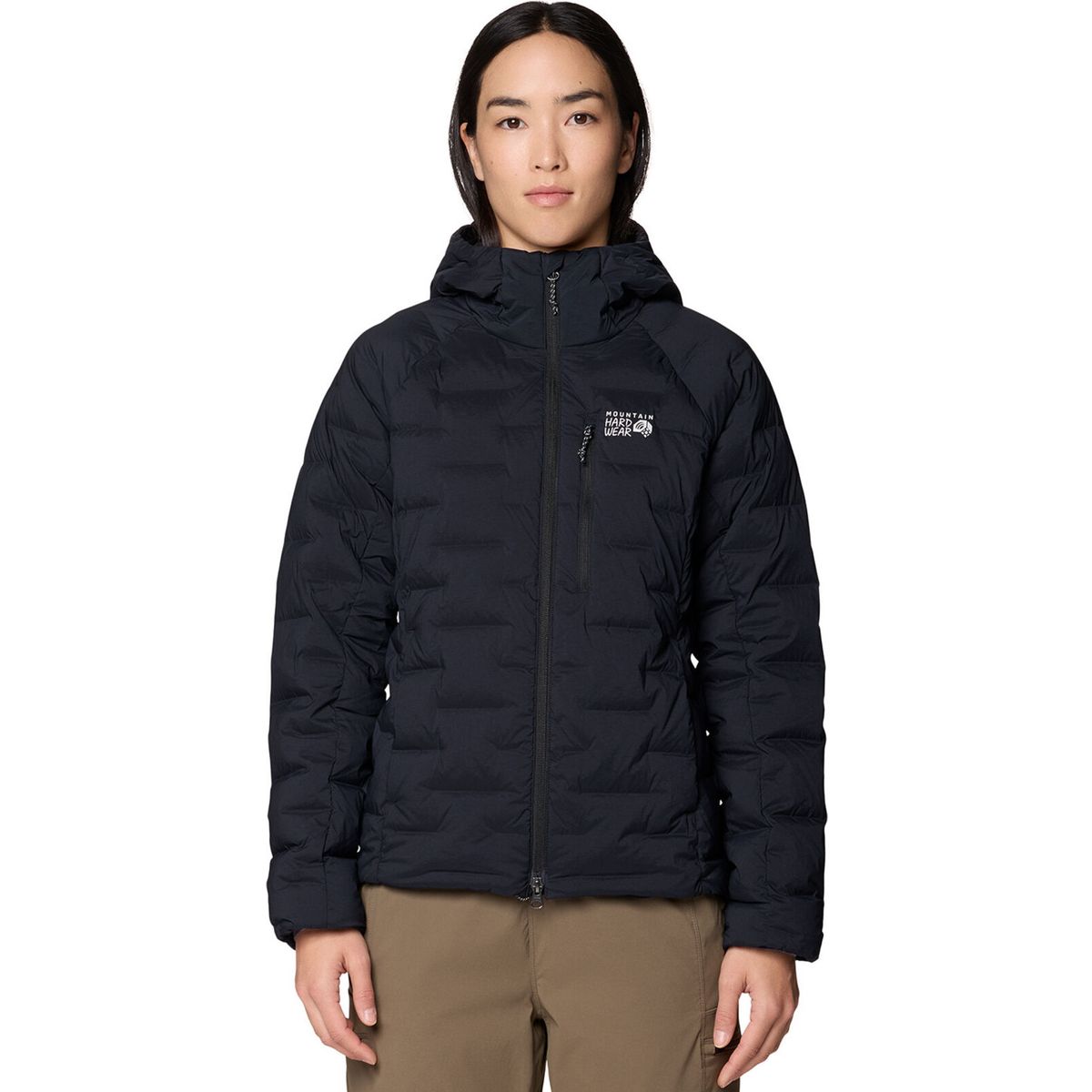 Mountain Hardwear W Stretchdown Hooded Jacket black (010) S 216640-010-S