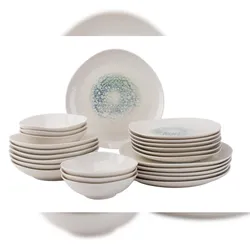 Maastricht Porselein Tafelservice Aqua Mineralis Organic 6 Personen Set 24 teilig