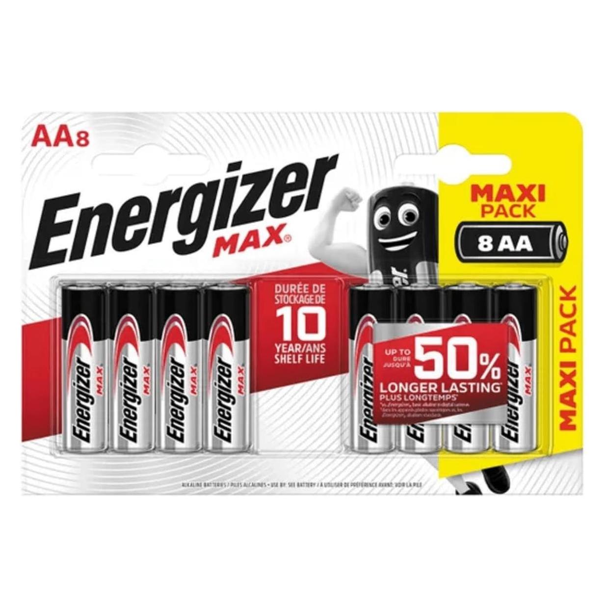 Energizer MAX Batterie - Bleistift AA 8 Stück (4+4 gratis) (8 Stk., AA) (7638900427868)