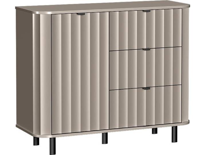 Kleine Kommode mit 3 Schubladen NEVADA NO-3, Clay Grey