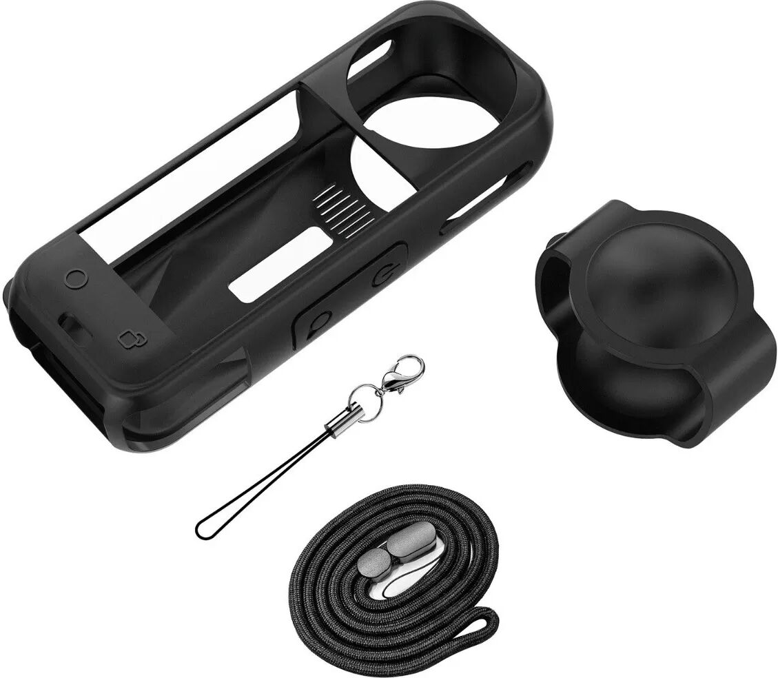 INF Silikon-Hülle & Objektivschutz-Kit, Schwarz — Weiche Schutzhülle, kompatibel mit Insta360 X5
