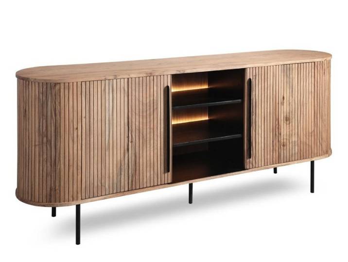 Sideboard mit Beleuchtung 175cm 'Atlantic' Akazie massiv