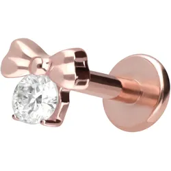 Titan Labret mit Innengewinde SCHLEIFE + KRISTALL