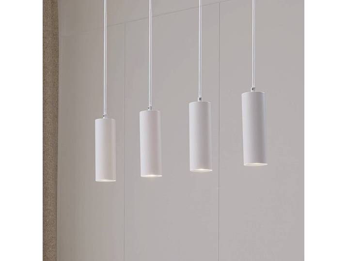 Hanglamp Joffrey, dimbaar, wit / opaal, Woon-/ Eetkamer, metaal, Modern, hanglamp