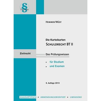 Karteikarten Schuldrecht BT II, Sonstige von Karl-Edmund Hemmer,Achim Wüst, Hemmer/Wüst