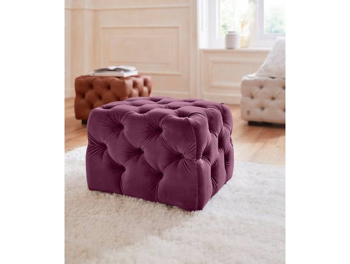 Home affaire Polsterhocker Kalina, mit klassischer Chesterfield-Knopfheftung, passend zur Serie Kalina