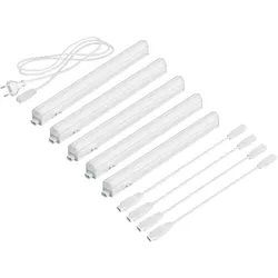 ledscom.de LED Unterbau-Leuchten Rigel, je 31,3cm, 40cm Kabel, je 445lm, weiß, 5er Set