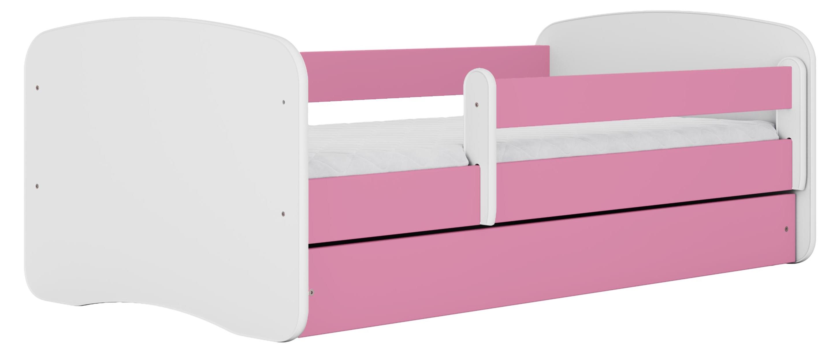 raumhirsch Kinderbett Jugendbett ohne Muster 70x140, 80x160, 80x180 cm - Komplettset mit Matratze, Schublade & Rausfallschutz