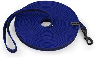 Inspired Living Freedom Glide Reflective Long Dog Leash For Training & Outdoor Walks blue 15m