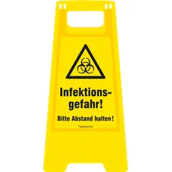 WSA ABSTAND - Warnschild Infektionsgefahr! Bitte Abstand halten!