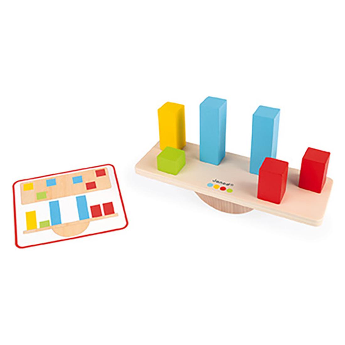 Janod Magnetische Waage mit Gewichte (Deutsch, Englisch, Französisch, Italienisch, Niederländisch, Spanisch, 3 - 6 Jahre) (J05063)