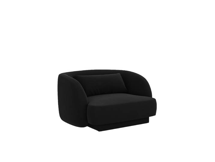 Design Sessel „Tulum“ Samt Schwarz chosen by Bloomingloft