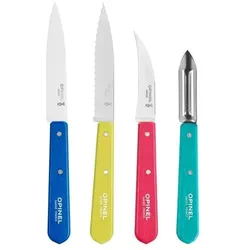 Opinel LES ESSENTIELS Küchenmesser, 4- teilig Buche, Küchenmesser, Mehrfarbig