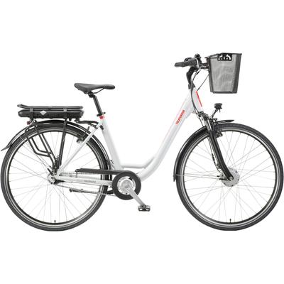 E-Bike TELEFUNKEN "Multitalent RC657" Gr. 49, weiß, Elektrofahrräder, 49cm, 28 Zoll (71,12cm), Pedelec, Elektrofahrrad für Damen u. Herren