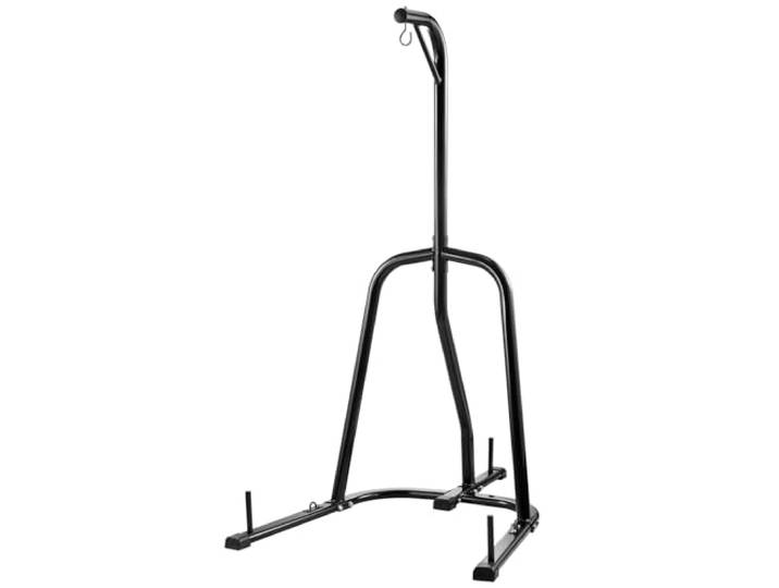 VEVOR Support pour sac de frappe\, équipement d'entraînement en acier robuste\, hauteur réglable avec base lestée\, peut supporter jusqu'à 63\,5 kg\, support autoportant pour sac de sable pour la maison