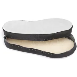 buttinette Ledersohlen für Hüttenschuhe, schwarz