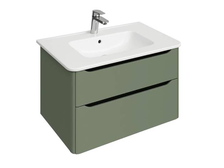 meuble vasque supendu VITRA Sento Round 80cm Vert mat