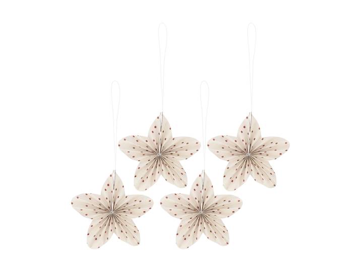Scandi Living Décorations de sapin de Noël Twinkle, pack de 4. Rouge à pois