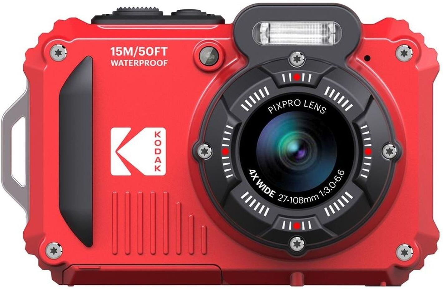 Kodak Kompaktkamera "PixPro WPZ2", rot, B:9,5cm H:6,3cm T:2,5cm, Fotokameras, Kompaktkamera rot Einheitsgröße
