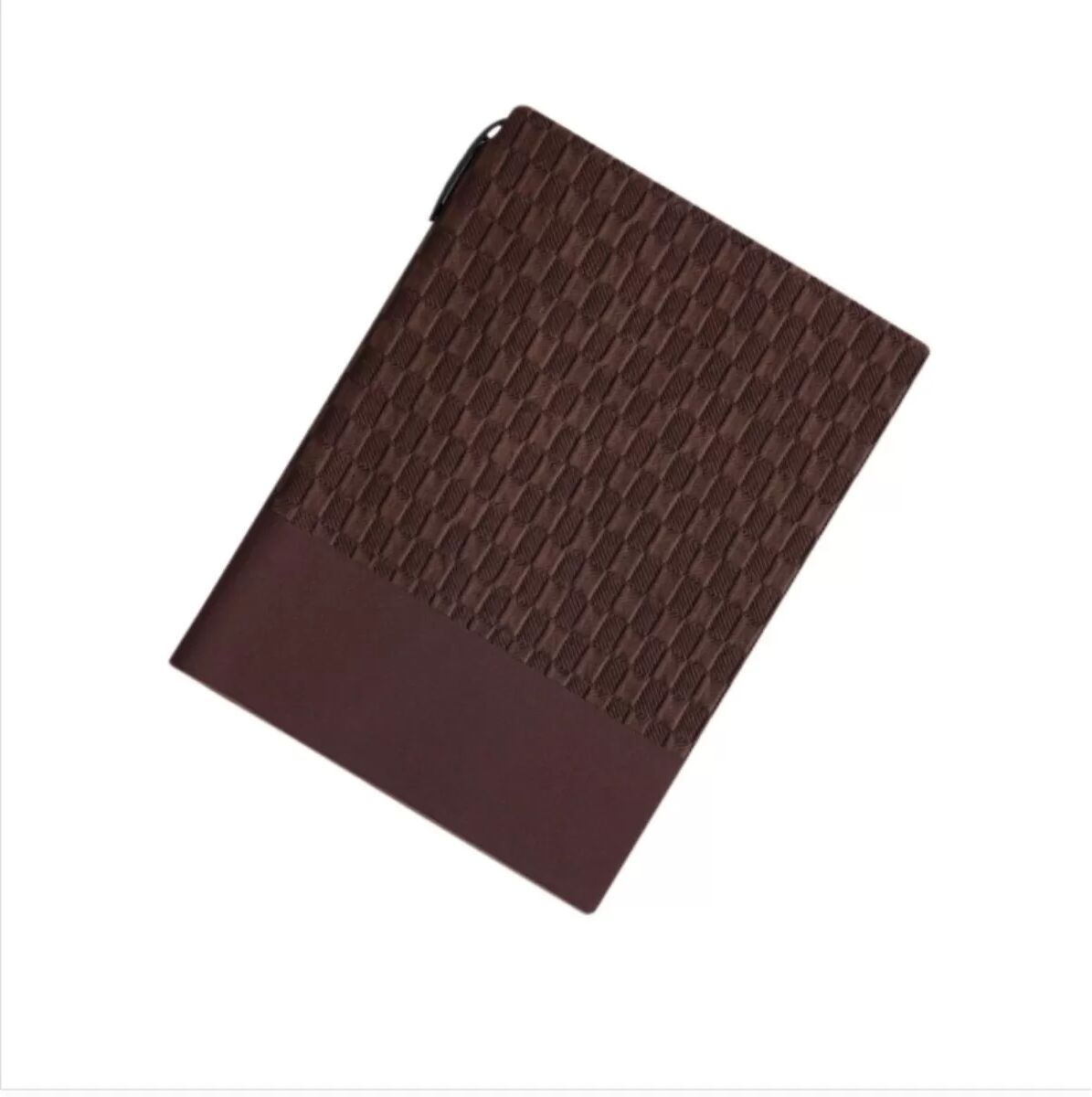 INF Business Vintage Plaid Softcover Notebook — A5 Executive Journal mit bleed-resistant acid-free paper Dunkelbraun