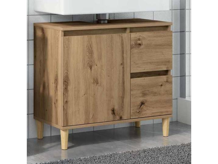 Autumn sale Meuble pour Vasque à Poser/Meuble WC - Armoire lavabo chêne artisanal 65x33x60 cm Bois d'ingénierie 2025695331