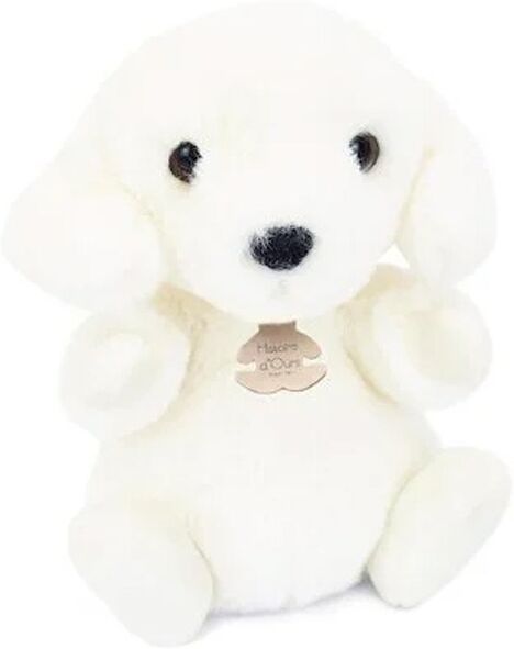 Doux Stretch : Peluche chien blanc assis 20 cm - Histoire d'Ours